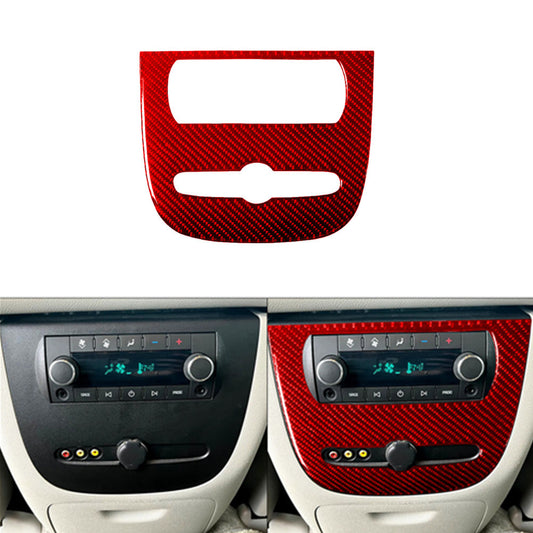 Red Carbon Fiber Rear Console Outer Frame For Silverado/tahoe/ for sierra 07-14 TypeA