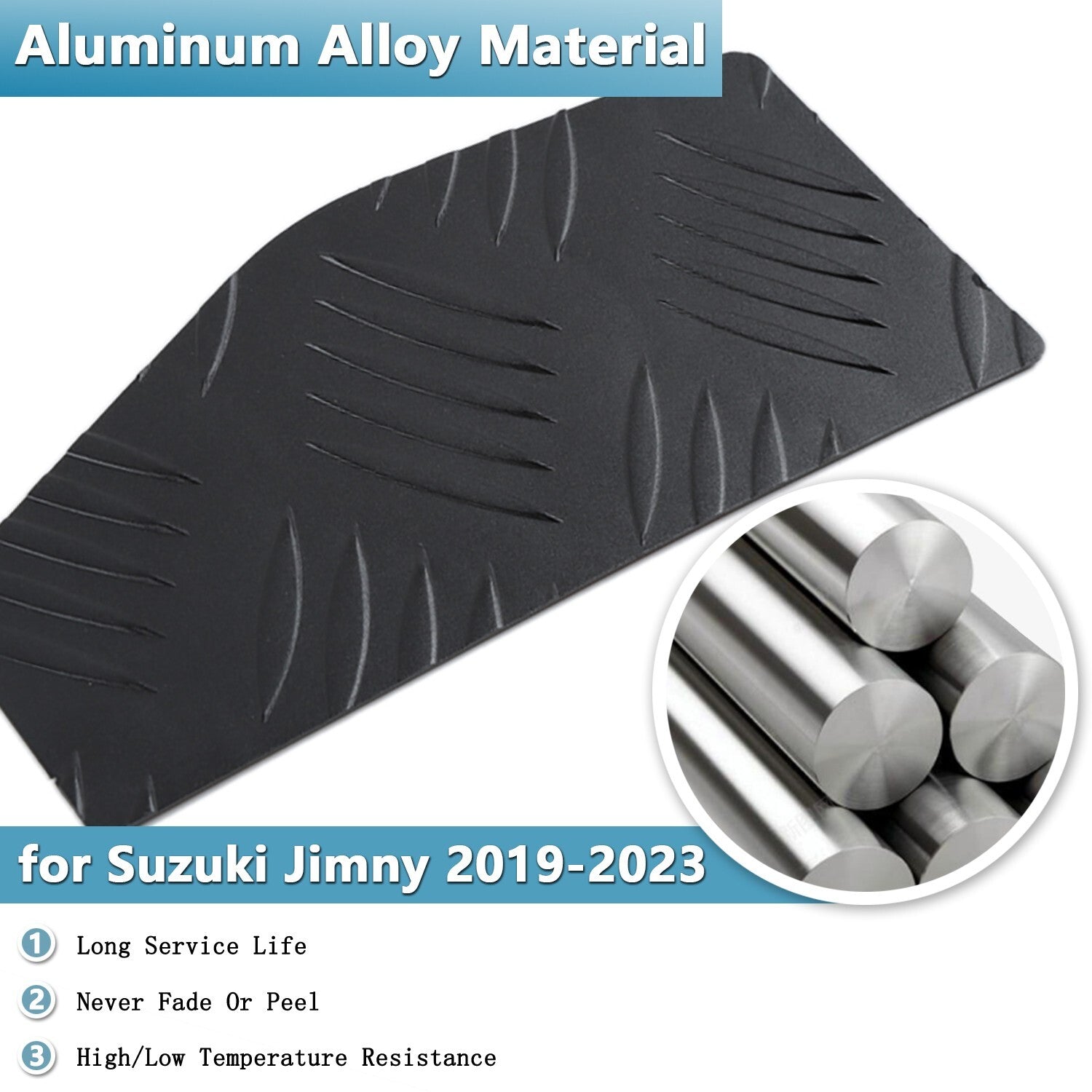 Black Car Pedal Left Foot Rest Pedal Gasket Cover Trim for Suzuki for Jimny 2019-23