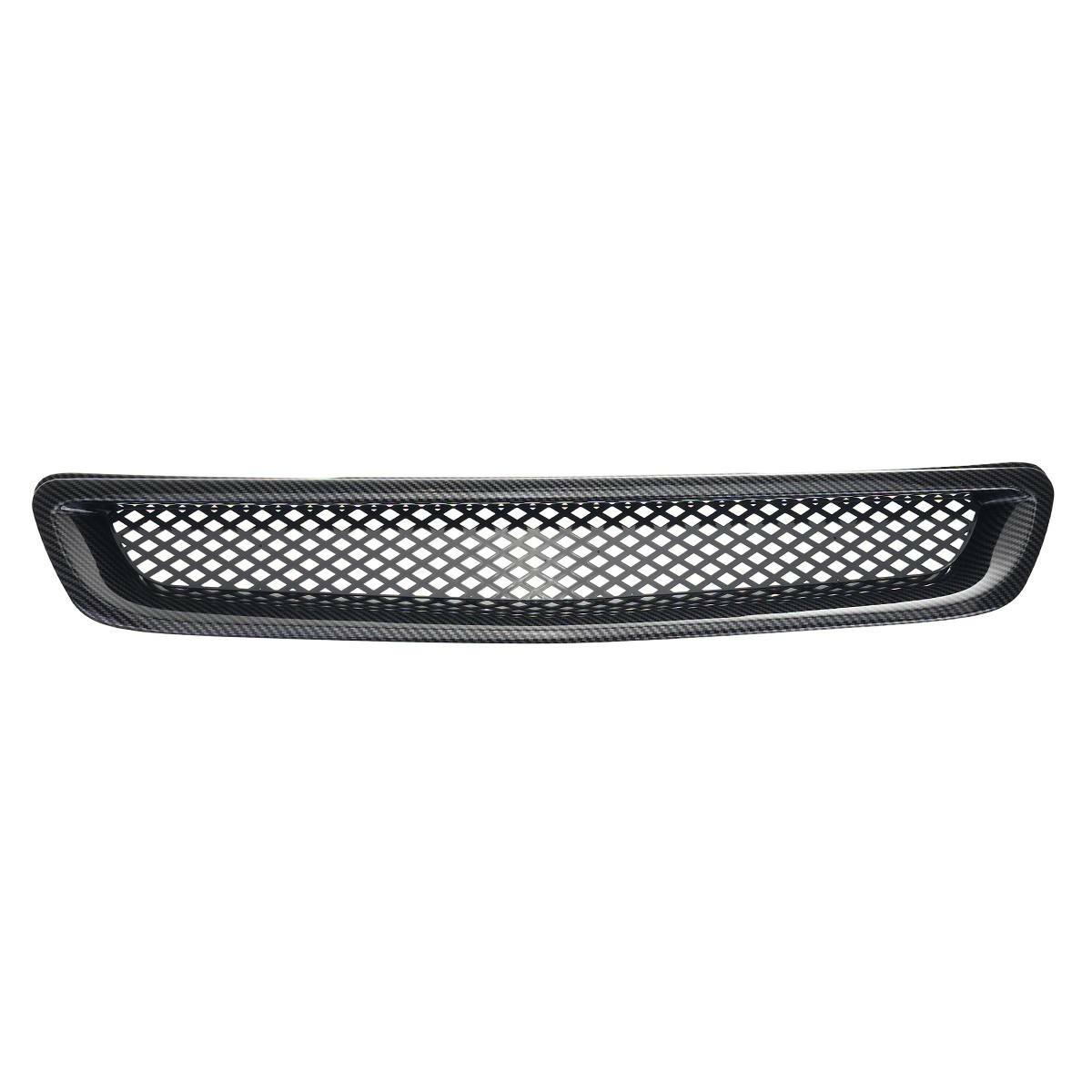 Mesh front grille, BBQ grille, ABS, carbon fiber, suitable for 96-98 for Honda for Civic EK JDM CX DX