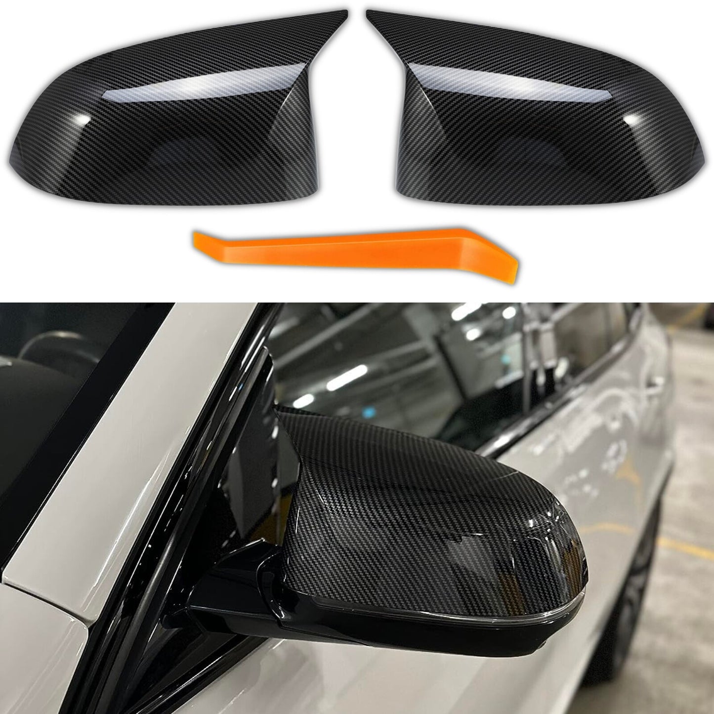 Two carbon fiber M-type mirror protective covers suitable for BMW X3 X4 X5 X6 X7 G01 G03 G05 G06