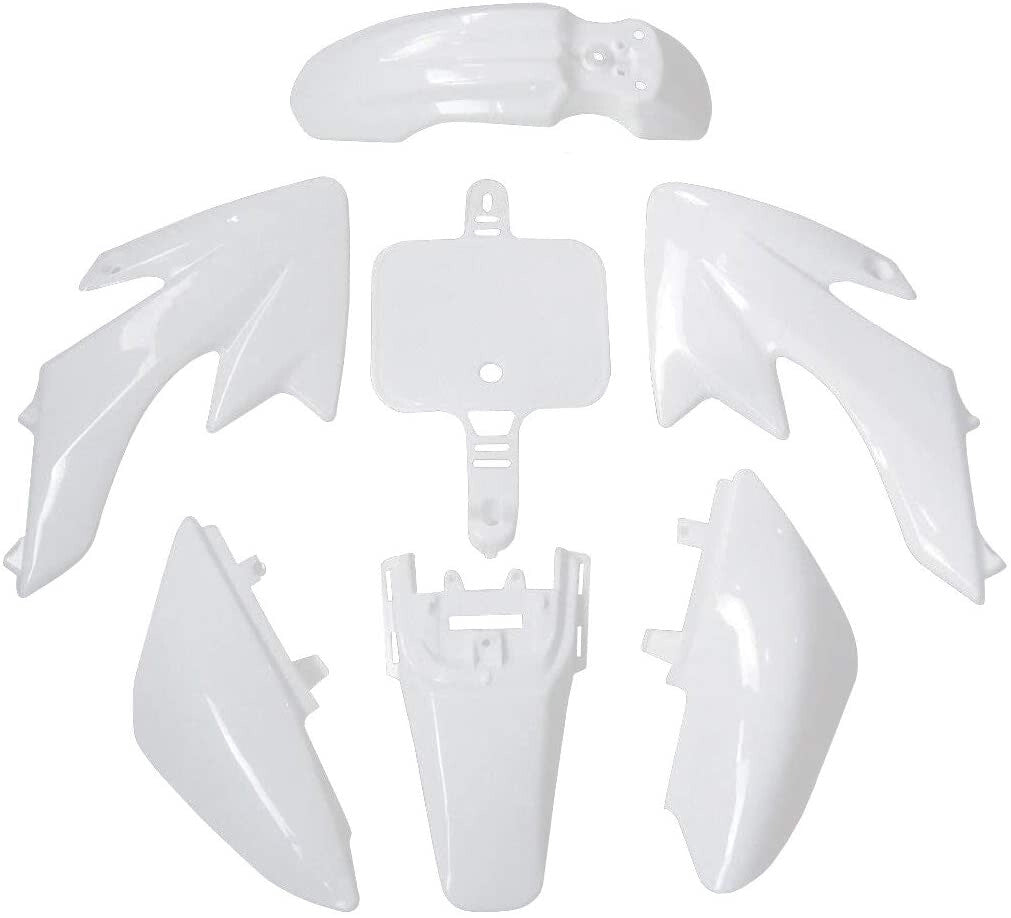 White Plastics Fender Decals Kit for Seat for CRF50 Thumpstar 110c 125cc Dirt Bike