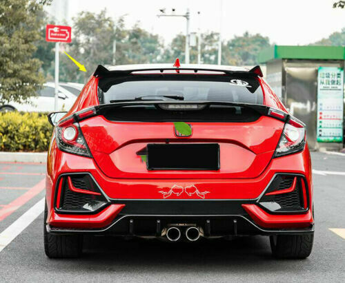 Glossy Black Rear Window Roof Spoiler Wing Cover for Honda for Civic 10th 2016-2021