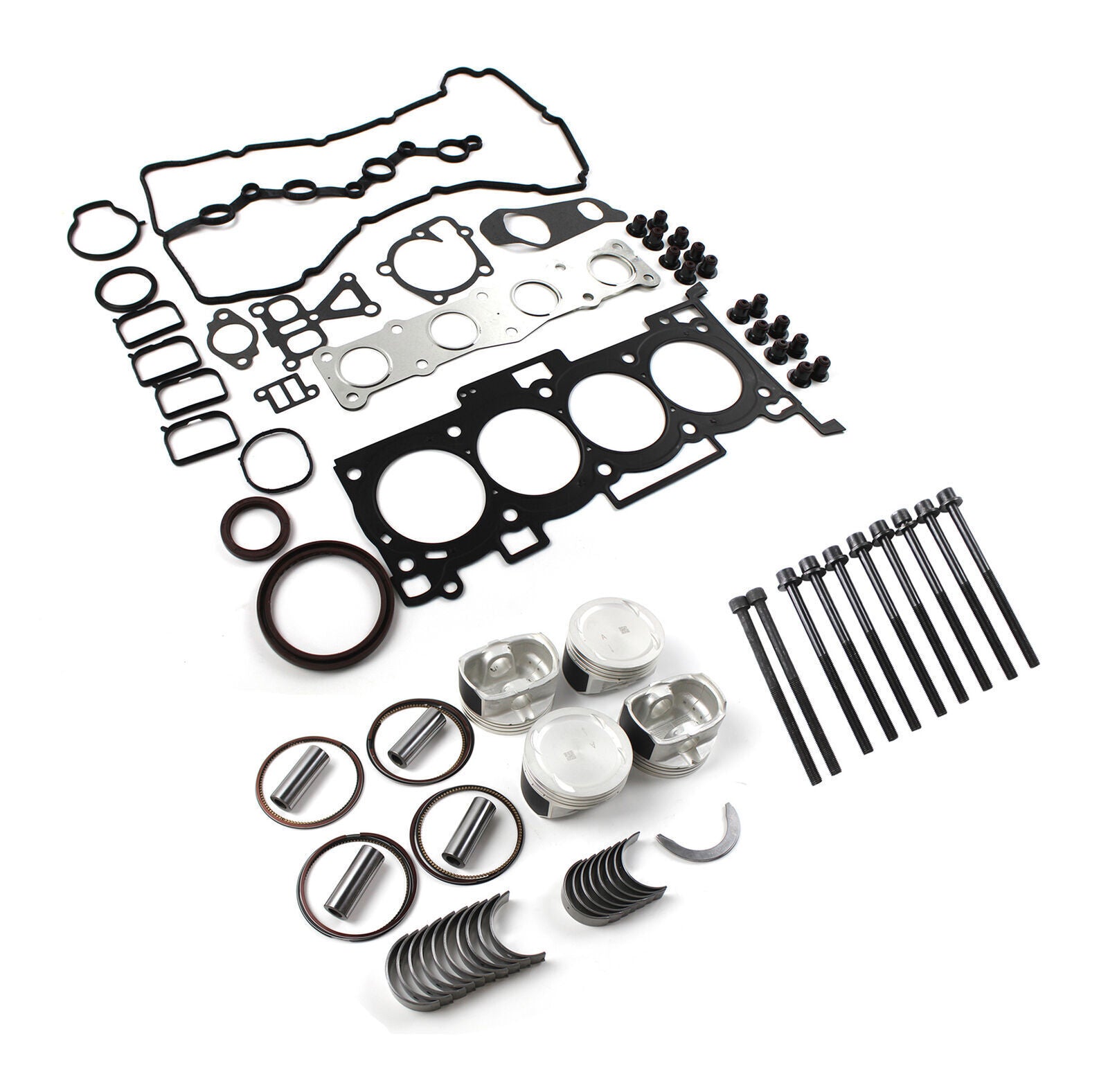 for Hyundai for KIA 2.4L G4KE Engine Overhaul Rebuild Kit+Crankshaft 4X Con Rods Kit
