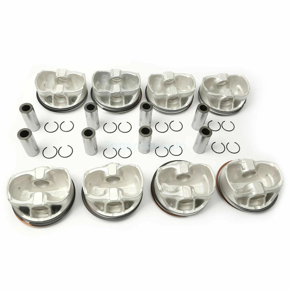 Engine Piston Set w/Rings 2780301317 for Mercedes-Benz C218 X218 W212 S212 5.5L