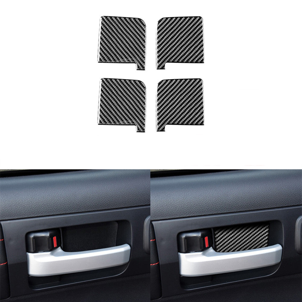 Carbon Fiber Interior Door Bowl Decorative Cover Trim for Toyota Tundra 2014-18