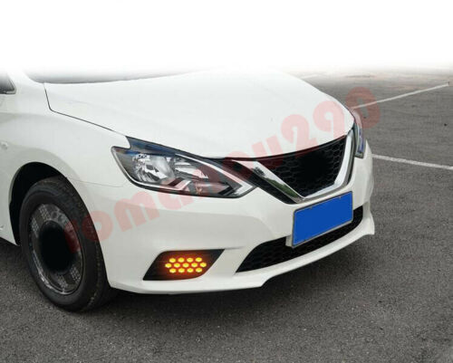 2X for Nissan Sentra 2016-2019 LED Driving Lights Turn Signal Lights Fog Lights