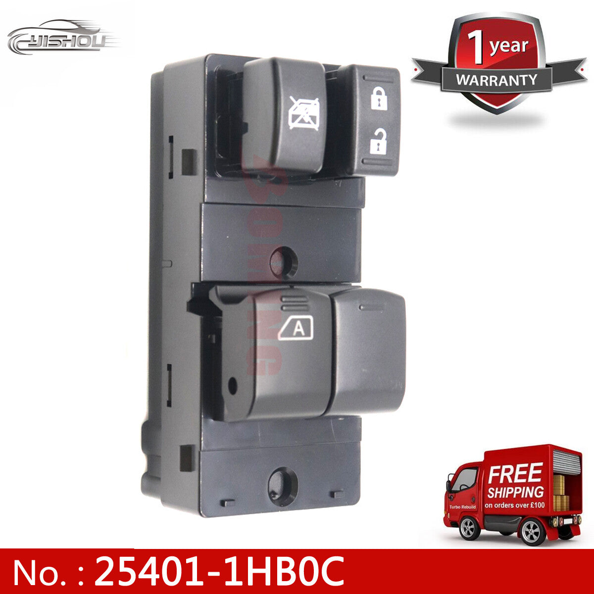 254011HB0C is a new power window switch for Nissan Micra Micro 2010-2018 models. (25401-1HB0C)