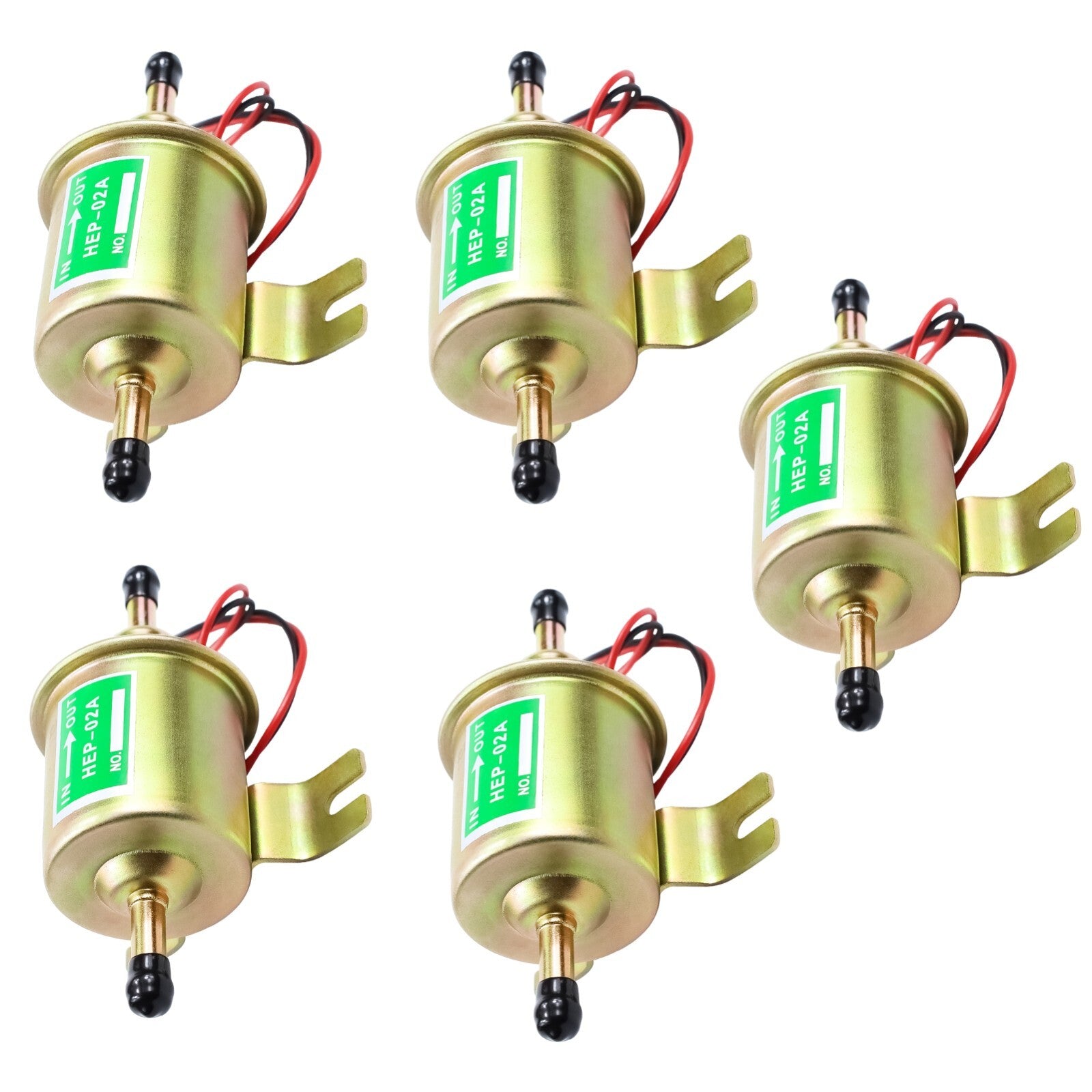 5xElectric Fuel Pump for Lawn Mower Carburetor Gas Diesel Engine 2.5-4psi HEP-02