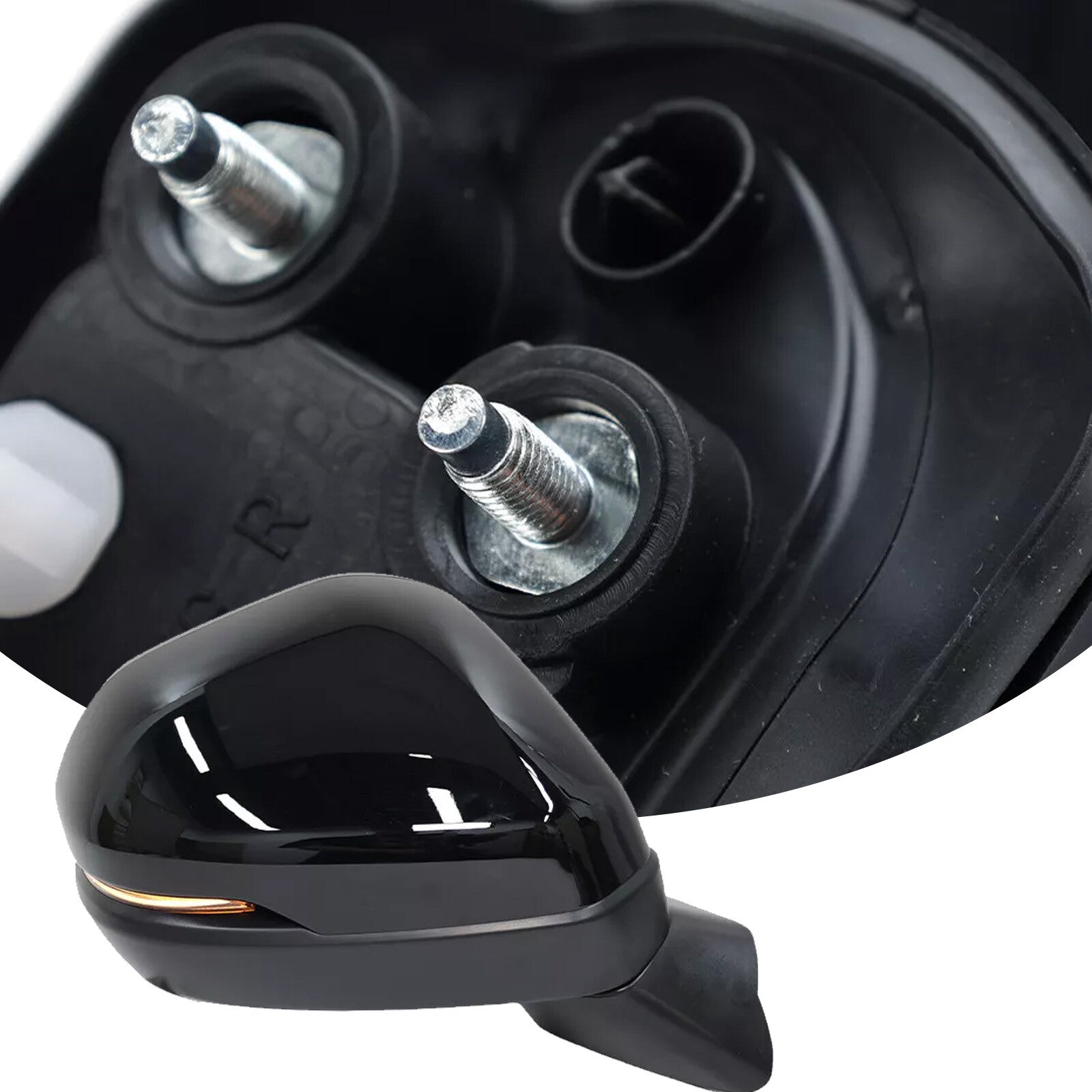 Suitable for 2016-2019 for Honda HR-V right passenger side mirror with turn signal, 5-pin black.