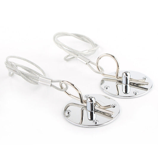 Engine Latch Pin Lock Kit Machine Cover Trim Fit Racing CNC Billet Silver 2PCS