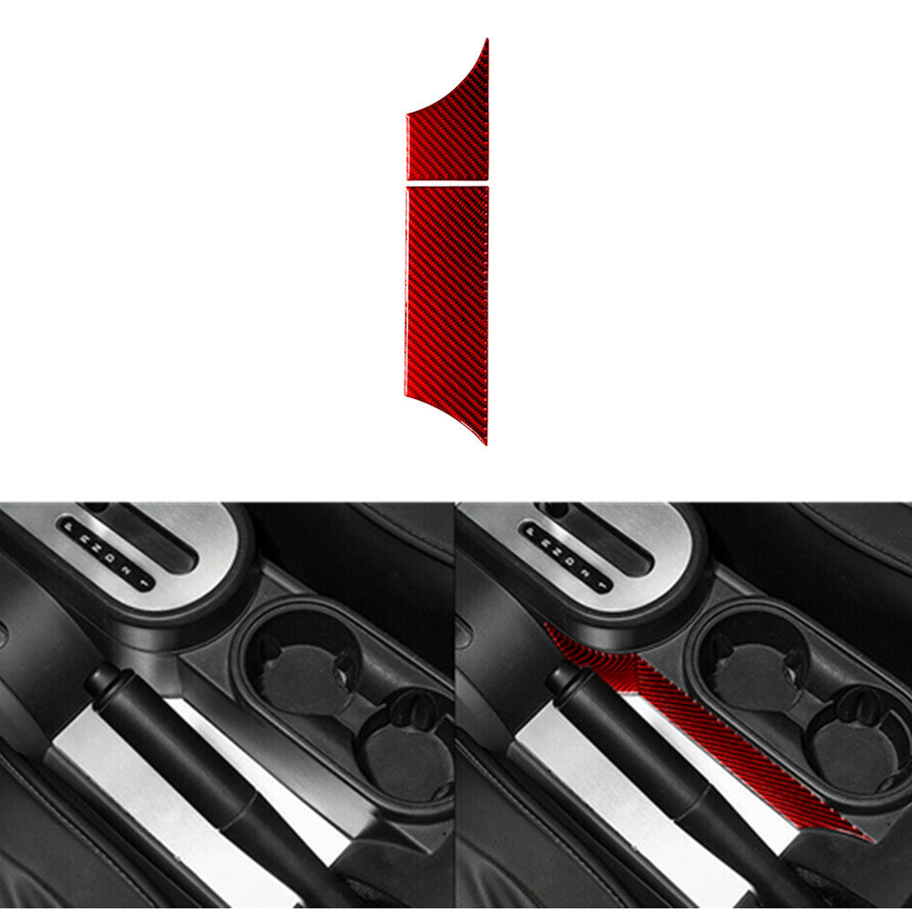 Red Carbon Fiber Beverage Holder Side Trim for Jeep for Wrangler 2007-2010
