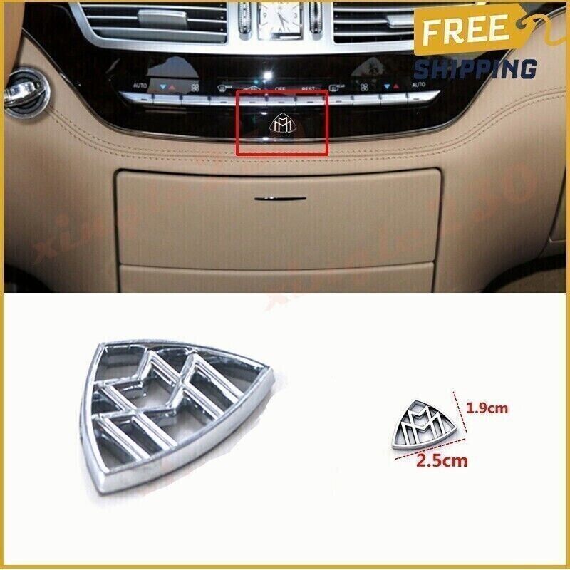 for Mercedes-Benz for Maybach Chrome Trumpet Middle Console for Maybach Emblem Badge