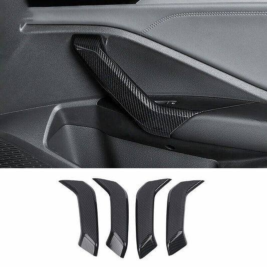 for Volkswagen for Jetta Mk7 2019-2022 Carbon Fiber Interior Door Armrest Cover Trim