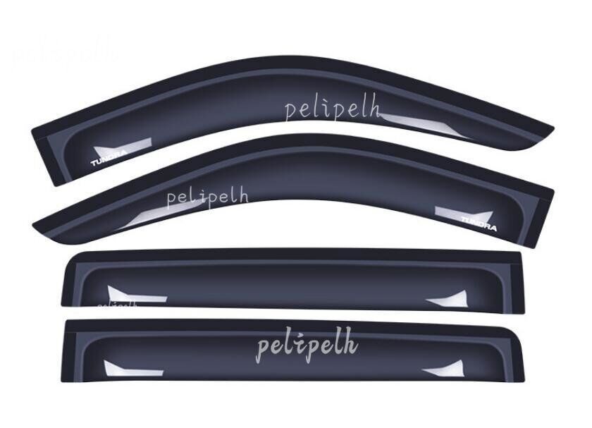 for Toyota Tundra 2022-2024 Black Window Wind Visors Rain Guard Vent Deflectors