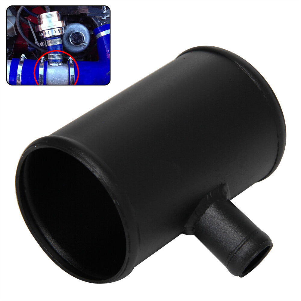 3 76mm Blow Off Valve Adapter Aluminum T-Pipe Shape Tube For 25mm ID BOV Black