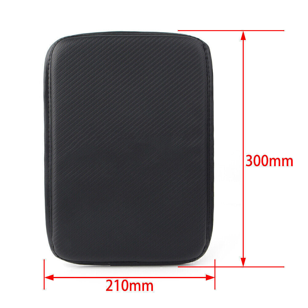 Emblem Center Console Armrest Cushion Mat Pad Cover Carbon Fiber Fit for NISSAN Car