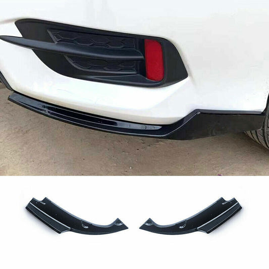 for Honda for Civic 16-21 Black ABS Rear Bumper Lip Diffuser Splitter Spoiler Guard