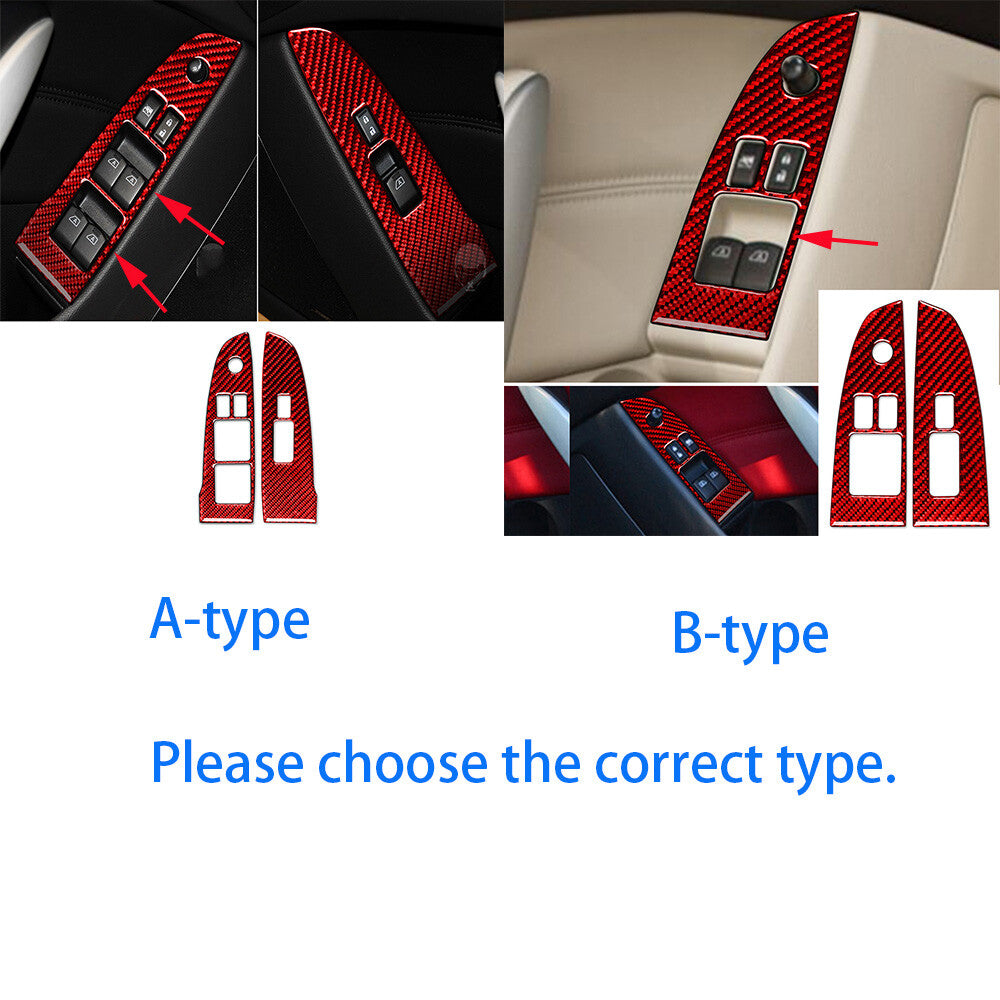 for Infiniti G37 2Door 2010-13 Carbon Fiber Window Lift Switch Button Panel Trim