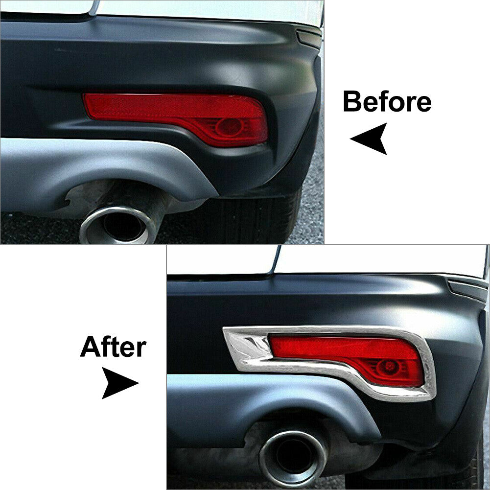 for Honda CRV 2017 2018 2019 CR-V Chrome Trim Rear Bumper Reflector Cover Trim