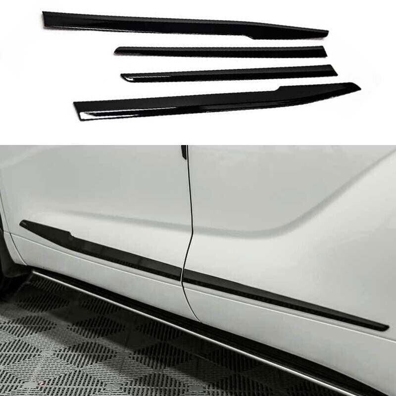 for Toyota Highlander Gloss Black Body Door Side Molding Sill Guard 4P 2020-2024
