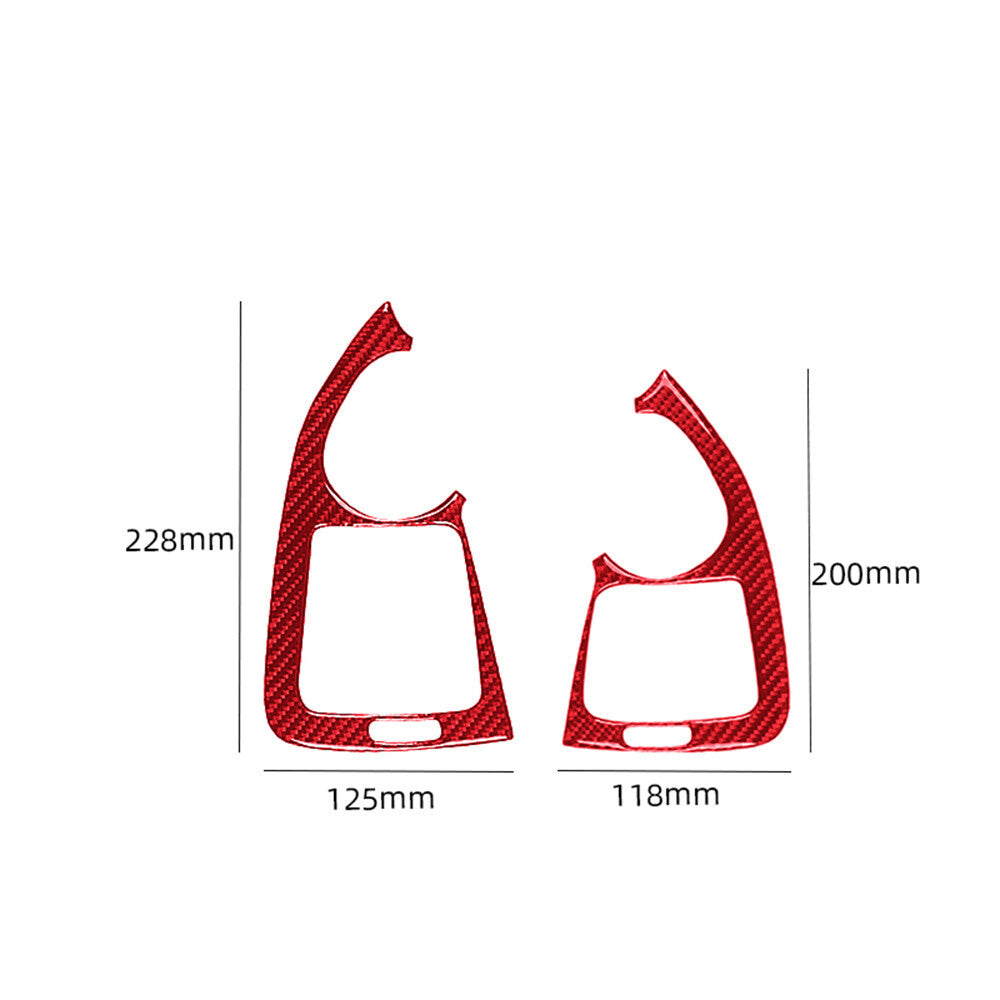 for Benz C Class W203 2005-07Red Carbon Fiber Demister Side Air Vent Outlet Trim