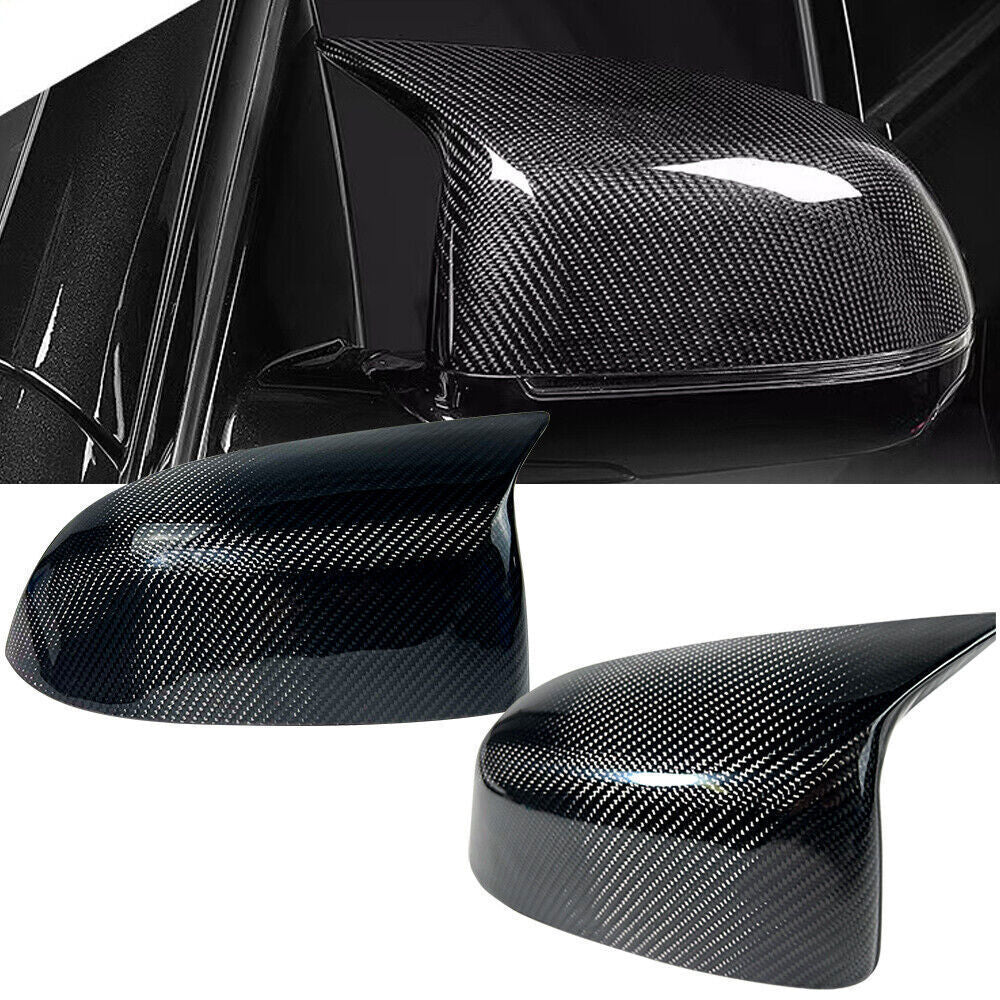 for BMW X5 G05 2019-2023 Carbon Fiber ABS OX-Horn Rearview Mirror Cover Trim 2x