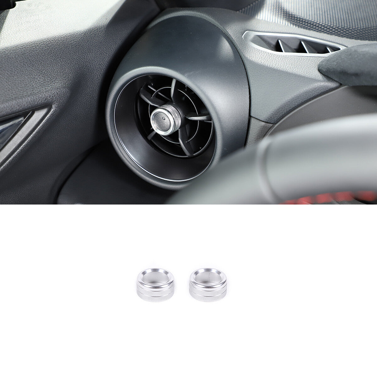 Carbon fiber ABS steering wheel button cover trim for Mercedes-Benz E-Class W212 (2011-15)