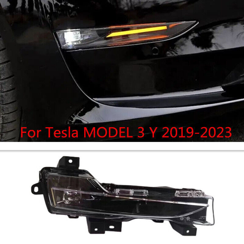 1077392-00-E Bumper Fog Light Lamp DRL Right Side for Tesla MODEL 3 Y 2019-2023