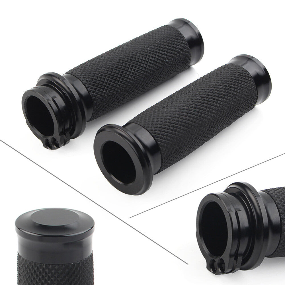 1 Black Handle Bar Hand grips Fits for Harley Touring Sportster XL883 XL1200