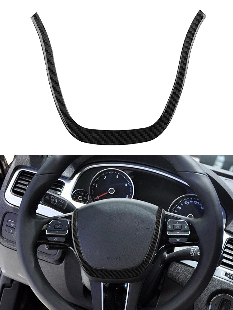 Steering Wheel Trim Cover Decoration Carbon Fiber for VW Touareg 2011-2018