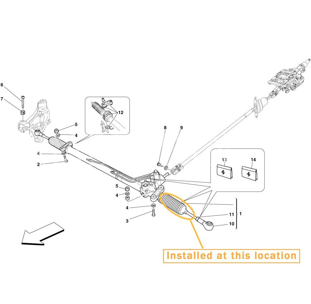 Equipment Manufacturer ( ) for Ferrari 599GTB 612 Inner Crank Ball Joint: 217374 222077 201481