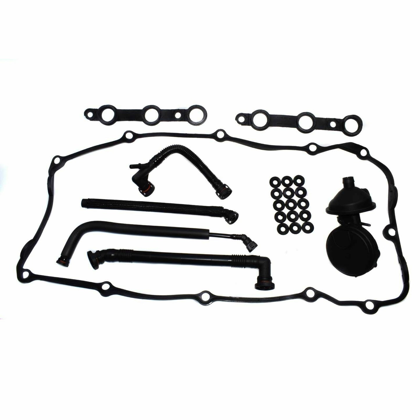 for BMW E46 Z3 328 320i 11617501566 PCV Crankcase Vent Valve Hose +Cover Gasket