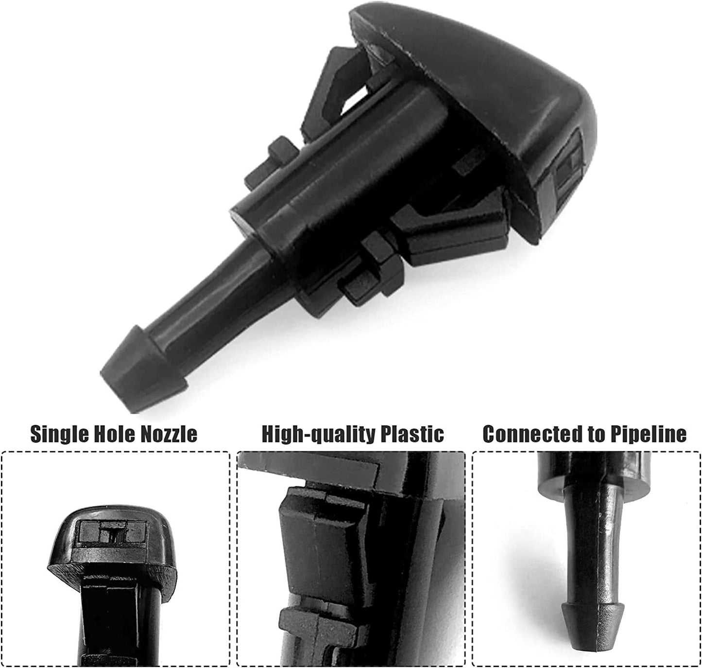 17pcs Windshield Washer Spray Nozzles Hose 5M  Connector Kit for Dodge for Jeep for RAM