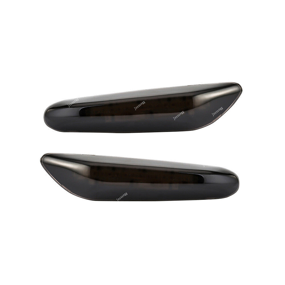 Qty 2 Smoked Lens LED Front Bumper Side Marker Lights Fit for BMW 1 3 5 X Series