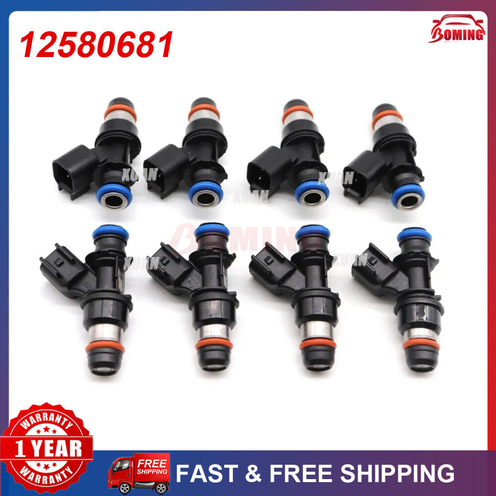 for GMC for Sierra 1500 2500 3500 for Yukon XL 1500 New Fuel Injector 12580681 8PCS
