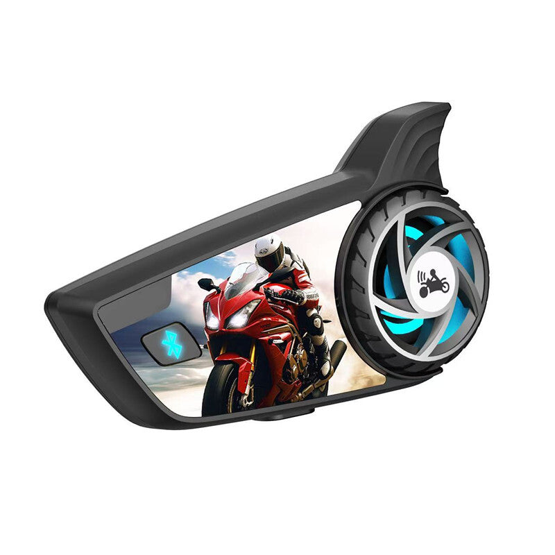 1Pc Motorcycle IP65 Waterproof Helmet Interphone Bluetooth 5.1 Intercom Headset