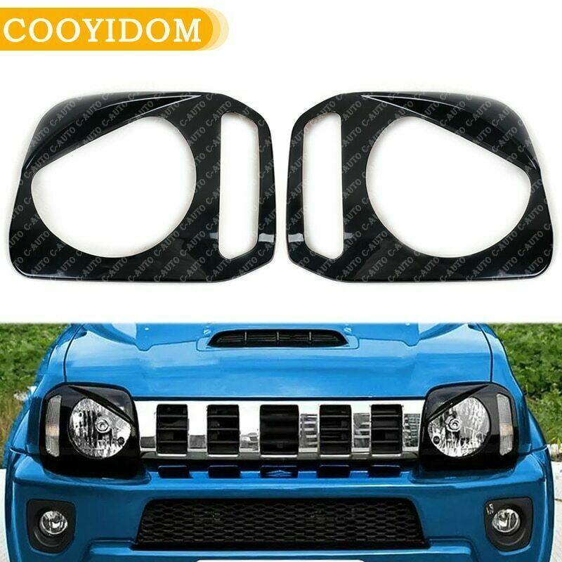 Pair Front Headlight Cover Guard Protective Trim for Suzuki for Jimny JB23 JB33 JB43