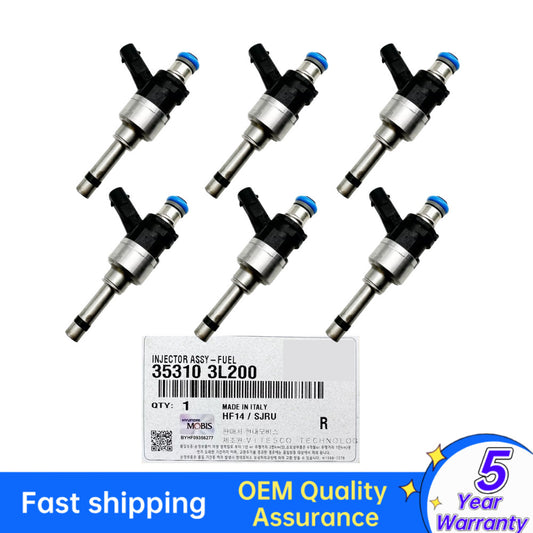 6PCS Fuel injectors For 2017-2020 for Hyundai for Genesis G80 3.8L 35310-3L300