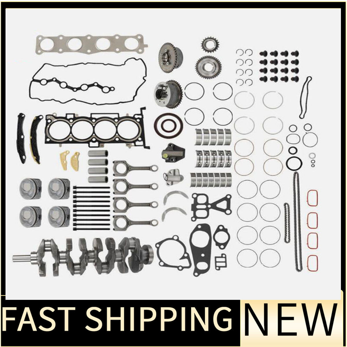 Fit for Hyundai for Kia 2.4L G4KJ Engine Rebuild Overhaul Kit - Crankshaft/Con Rods