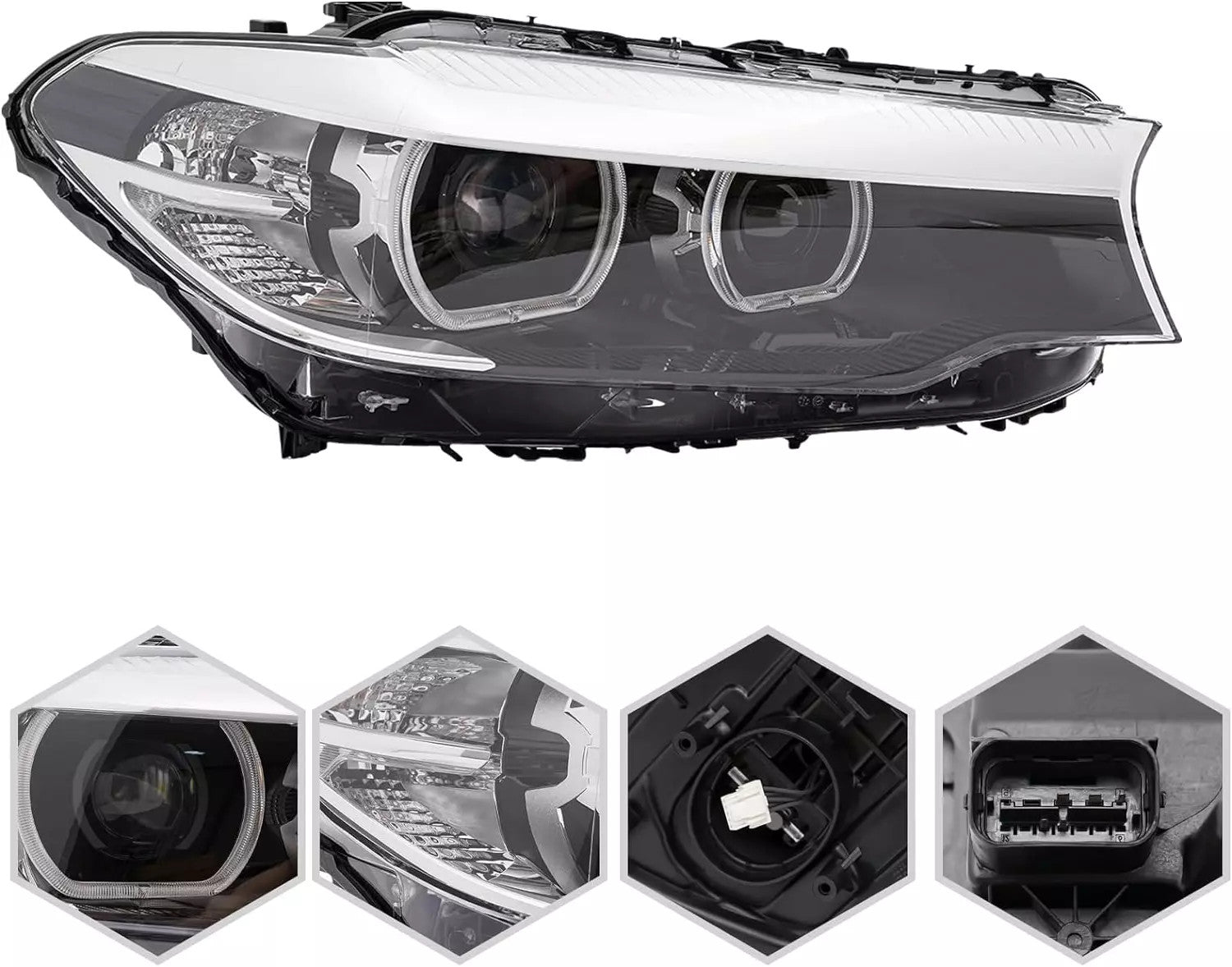 Xenon LED Adaptive Right Headlight w/o AFS For 2017-2020 for BMW 5 Series G30 G31