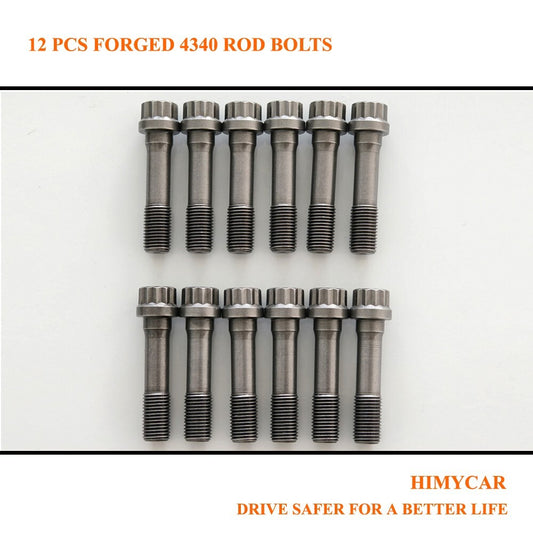 12X Performance Forged 4340 Racing Connecting Rod Bolt Caps 3/8 1.600L