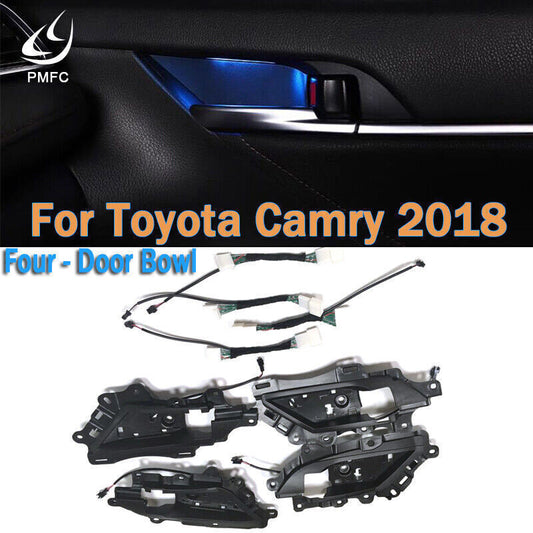 Suitable for 2018 for Toyota for Camry LED four-door decorative lights in an elegant ice-blue color.