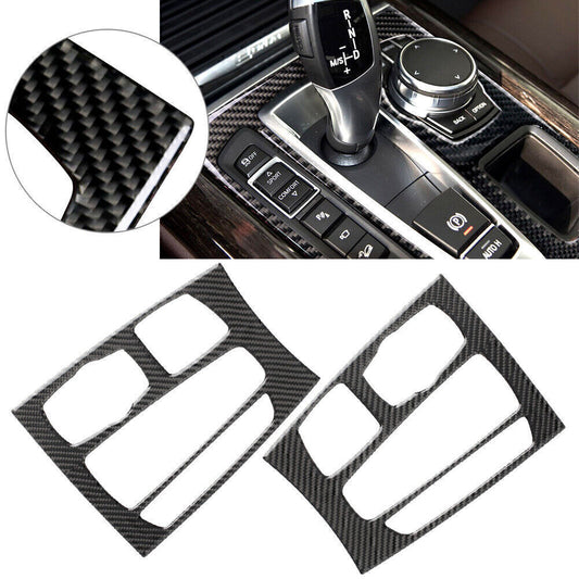 for BMW X5 X6 F15 F16 1X Carbon Fiber Gear Shift Panel Decor Cover Trim Sticker