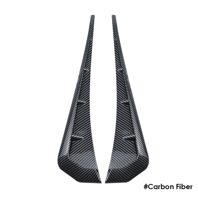 2Pc Car Carbon fiber Side Fender Vent Cover Decoration Side Wing Air Vent Hood