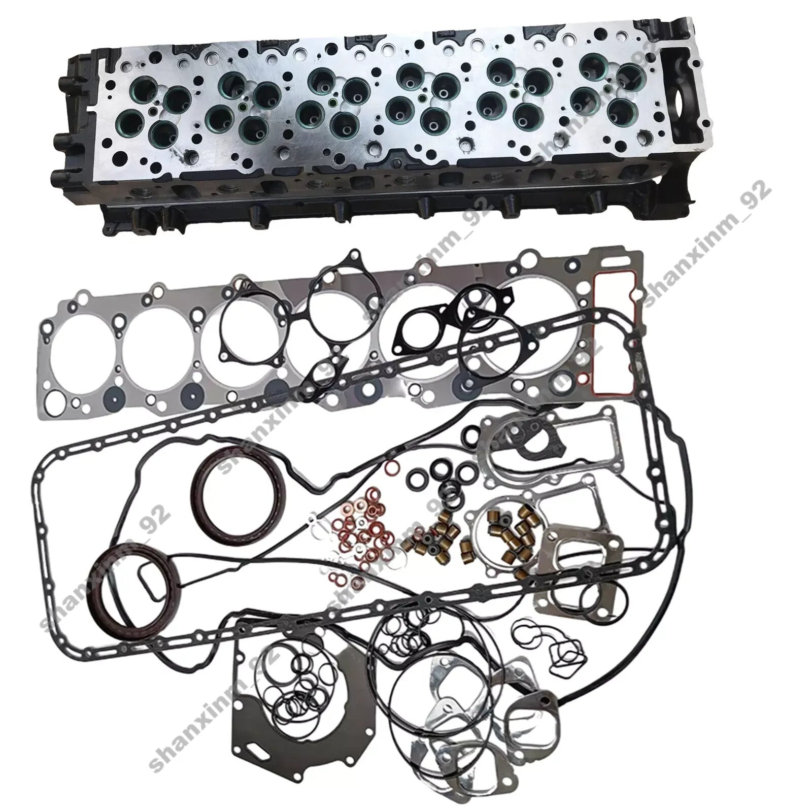6HK1 Complete Cylinder Head Assy  Full Gasket Set Fit for Isuzu Excavator Engine