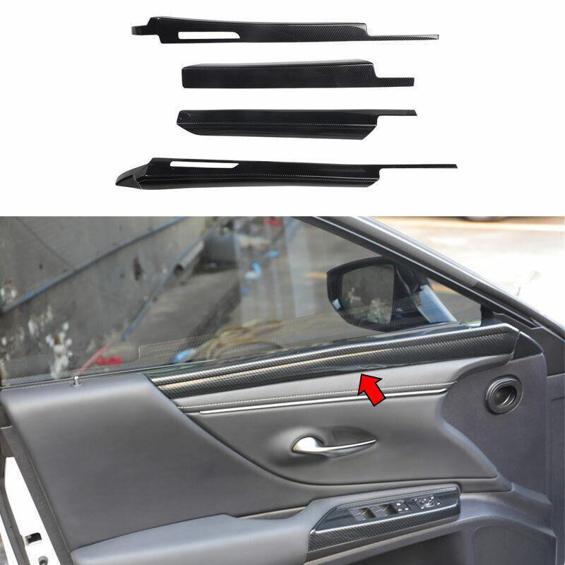 Carbon Fiber Inner Door Panel Strip Trim 4pcs for Lexus ES250 300h 350 2019-2023