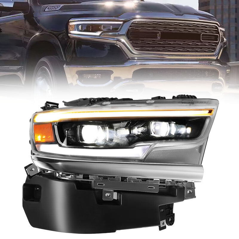 Full LED Projector Headlights for 2019-2022 for Dodge for Ram 1500 Passengers