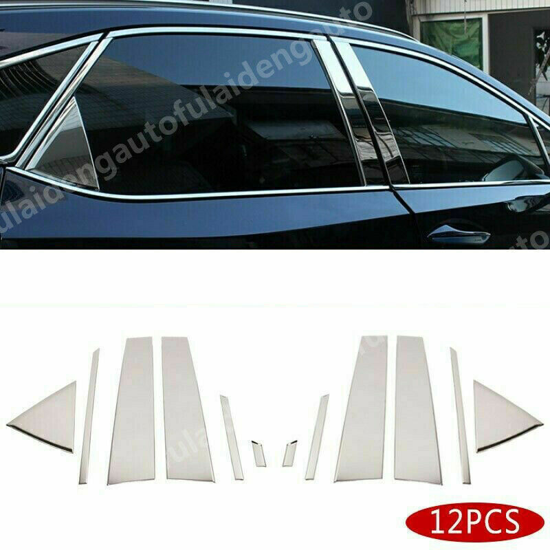 For RX350 RX450H 2016-2022 Chrome steel Window Door B,C Pillar Post Trims Cover