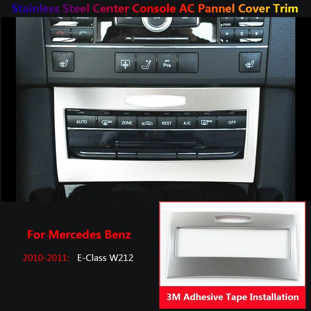 Stainless for Mercedes-Benz E W212 Car Center Console Air AC Panel Cover Trim