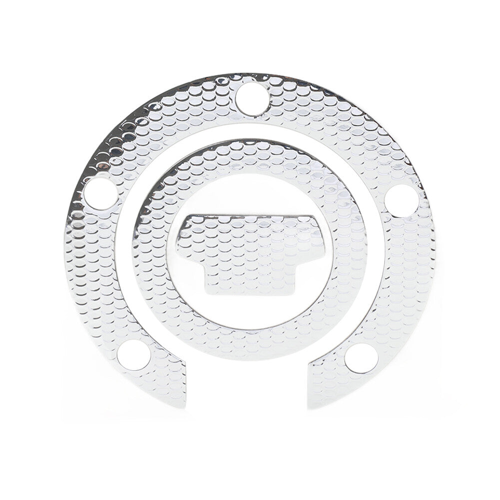 Silver Gas Tank Fuel Cap Cover Protector Pad Sticker Decal for Yamaha R1 R6 FZ1